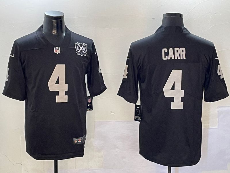 Men Oakland Raiders #4 Carr Black Second generation 2024 Nike Limited NFL Jersey style 01082->oakland raiders->NFL Jersey